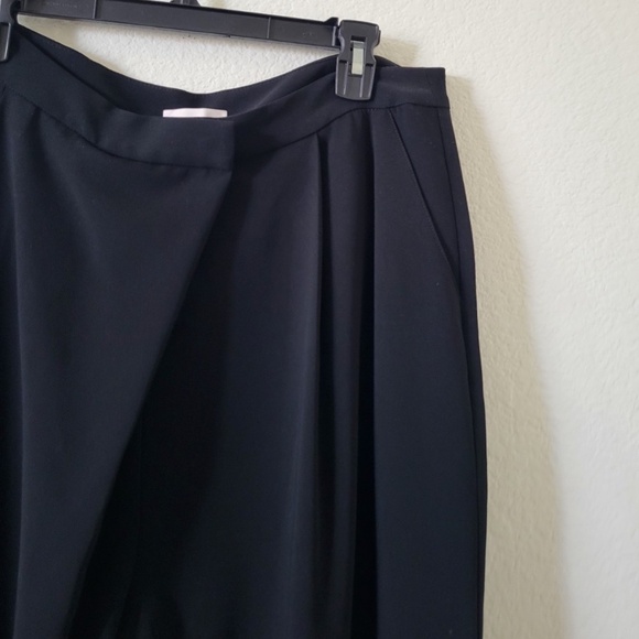 Unworn Cinq A Sept Juliet Wrap Front Straight Leg Trousers in Black - Picture 7 of 11